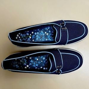 Grasshoppers Navy Canvas Slip-Ons 6.5 M - image 1